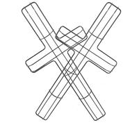 VANZACK 2pcs Cross Shape Iron Wreath Frame Metal Floral Garland Rack DIY Wreath Making Tool for Easter Party Home Wall Hanging Decoration Random Color