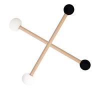 VANZACK 2pcs Double Head Sound Bowl Mallets with Handle Versatile Bowl Strikers for Chanting and Percussion Instruments Lightweight and Durable Design