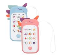 VANZACK 2pcs Educational Phone with Sound Light Interactive Pretend Play for Early Learning Portable Design