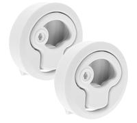 VANZACK 2pcs Embedded Pull Latch Lock for Ambulance Cabinets and Rv Drawer Doors, Plastic Material with Key Cylinder, Versatile Use and Easy Unlocking, for Secure Storage Solutions