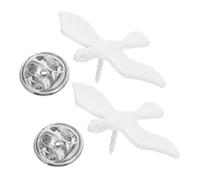 VANZACK 2pcs Faith Lapel Pin Catholic Accessories Religious Bird Lapel Badge Holy Communion Girls