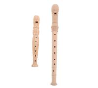 VANZACK 2pcs German English Style Soprano Recorder Wooden Music Recorder for Adults Beginners Lightweight Portable Fingering Flute Piccolo for School Home Practice