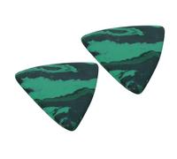 VANZACK 2pcs Green Emerald Triangle Guitar Picks Large Size Fingertip Bass Picks Guitar Accessories for Musicians and Guitarists