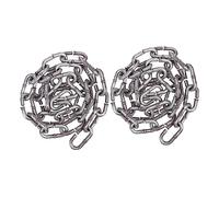 VANZACK 2Pcs Halloween Costume Prop Simulation Iron Chain with Rusty Effect Lightweight Plastic Prisoner Fetter Decoration for Halloween Party and Haunted House