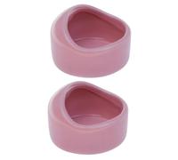 VANZACK 2pcs Hamster Feeding Bowl Ceramic Anti-tilt Dish for Small Pets Easy to Clean Pet Food Bowl for Gerbils Mice Guinea Pigs and