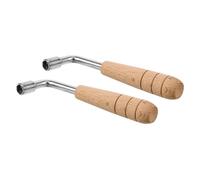 VANZACK 2pcs Harp Tuning Nut Driver with Ergonomic Wooden Handle and Stainless Steel 7.0 Hexagonal Tuning Pegs of Lyre Harps and Stringed Musical Instruments