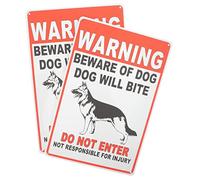 VANZACK 2pcs Home Decor Beware of Dog Sign Funny Warning Decor Retro Decor Garden Warning Sign Please Close The Gate Sign Decor Outdoor Signs Vintage Iron Tin Painting
