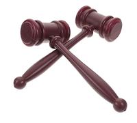 VANZACK 2Pcs Judge Hammer Lightweight Courtroom Gavel for Role Play Costume for Lawyers Auctioneers Creative Beating Tool for Parties