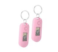 VANZACK 2pcs Mini Digital Electronic Luminous Keychain Watch Keyring Pocket Watch for Backpack Students and Nurses Lightweight Portable Outdoor Use