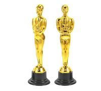 VANZACK 2Pcs Mini Trophy Cups for Shiny Plastic Award Trophies for Competitions Kindergarten Graduation and Party Favors Decorative Honor Cups for Sports and Achievement Recognition