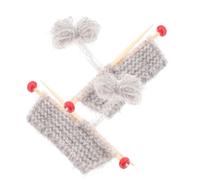 VANZACK 2Pcs Miniature Knit Sweater Ornament Doll House Decor Grey Mini Knitting Model Accessory for Dollhouse Decoration and Photo Display