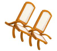 VANZACK 2pcs Miniature Vintage Reclining Chair for Dollhouse Furniture Small Lightweight Style Seats for Mini House Decoration and DIY Crafting