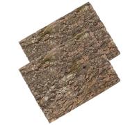 VANZACK 2pcs Natural Cork Bark Reptile Tank Background Climbing Terrarium Decor for Lizards Geckos Bearded Dragons Amphibians Enclosure Enrichment Wall Panel