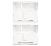 VANZACK 2pcs Oboe Reed Box Plastic Storage Case White Reed Holder for Clarinet Saxophone Woodwind Accessories