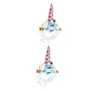 VANZACK 2pcs Pet Cosplay Hat Cat Dog Puppy Unicorn Horn Soft Comfortable Fit for Parties Birthday Halloween Daily Wear Photo Shoots