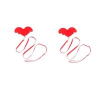 VANZACK 2pcs Pet Leash H-shaped Cat Chest Strap for Kittens Breathable Design Red for Outdoor Walking Prevents Escape and Injury