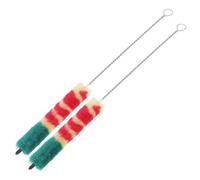 VANZACK 2pcs Piccolo Cleaning Brush Set Reusable Musical Instrument Maintenance Tools Three-color Bristles Suitable for Piccolo Care and Thorough Instrument Cleaning