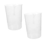 VANZACK 2pcs Plastic Measuring Cups Thickened High-Temperature Resistant Double-Sided Graduated Pitchers with Precise Scale Markings for Camping Cooking and Laboratory Use