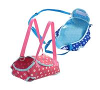 VANZACK 2pcs Portable Pet Sling Carrier Bag Lightweight Breathable Shoulder Tote for Small Dogs Puppies Cats Travel Walking Outdoor Use Rose Red Blue Under