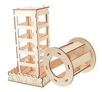 VANZACK 2Pcs Rabbit Feeders Durable Wooden Bunny Feeding Containers Easy Install Hay Holder for Pet Cages Slow Feed Design Prevents Overeating for Rabbits and Animals