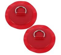 VANZACK 2pcs Red Stainless Steel D-rings with Buckles for Kayak Paddle Board Bungee Storage Straps, Inflatable Boat Accessories for Secure Paddle and Gear Fixing