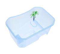 VANZACK 2pcs Reptile Pet Box Tortoise Bath Hide Mini Turtle Tank Aquarium Accessories