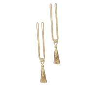 VANZACK 2Pcs Retro Polyester Curtain Tiebacks Hand-woven Decorative Rope Tie for Thick Curtains Vintage Style Window Drapery Holder