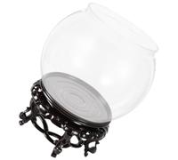 VANZACK 2pcs round Fish Tank Desk Multi-functional High Transparency Plastic Aquarium for Desktop Decor Home Flowers and Fish