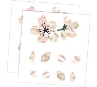 VANZACK 2pcs Sakura Pattern Self-adhesive Guitar Fretboard Stickers Decorative Cherry Blossom Petal Decals for Electric Guitar, Ukulele, and Bass Fingerboard Protection