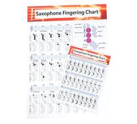 VANZACK 2pcs Saxophone Learning Guide Posters, Large Small Saxophone Chord Charts on Coated Paper, Music Training Reference for Beginners and Players