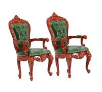 VANZACK 2pcs Scale Dollhouse Furniture for Living Decoration Detailed Craftsmanship Retro Victorian Style