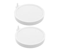 VANZACK 2pcs Silent Nano Bubble Air Stone Disc for Aquarium Oxygenation Fine Even Bubble Diffuser with Low Noise Technology Wear-resistant Material for Fish Tanks and Hydroponics