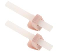 VANZACK 2pcs Silicone Baby Straws for Toddlers Reusable Drinking Straws Clip, Extended Length Infant Feeding Essentials for Drinking Porridge and Soup