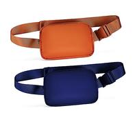 VANZACK 2pcs Versatile Fashion Waist Packs Bumbags for Women Men Running Cycling Travel Accessory Easy Zipper