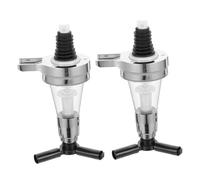 VANZACK 2pcs Wall Mounted Liquor Dispenser Pump Heads 25ml, Ration Liquor Pourers for Hanging Wine Bottles, Upside Down Rational Dispensers for Bar Bottle Holder and Party Supply