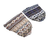 VANZACK 2Pcs Women Chemo Turbans Soft Satin Sleep Caps Cancer Headwear Ethnic Floral Knot Headscarves for Chemotherapy Patients Home and Hospital Use