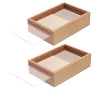 VANZACK 2pcs Wooden Money Saving -Way Design for Boys and Girls and Adults Unique Cash Savings Container and Piggy Bank for Home Office and Coffee Shops Encourages Better Financial Habits