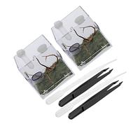 VANZACK 2sets Complete of Jumping Spider Hide Boxes Dropper Tweezers for Reptiles