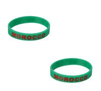 VANZACK 2sets Country Silicone Wristband Morocco Flag Soft Comfortable for Sports Games 6pcs*2
