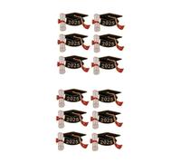 VANZACK 2sets Graduation Cap Brooch Pins Enamel Cap Lapel Badge for Class of Celebrations Durable Doctoral Hat Pin for Graduation and Party Favors 6pcs*2