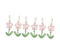 VANZACK 3 Pairs Flower Shaped Alloy Ear Studs Delicate Compact Earrings for Women Sweet Daisy Design Suitable for Party Vacation Everyday Wear Girlfriends and Family