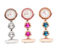 VANZACK 3 Pcs Nurse Pocket Watches for Elderly with Zinc Alloy Material, Portable and Simple to Operate, Modern Style, Suitable a Wide Range of Applications Color Color