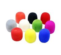VANZACK 30pcs Assorted Microphone Cushions Sponge Covers for Home Ktv Microphone Windscreen Replacement Pads in Mixed Colors, Noise Reduction Accessories for Karaoke and Random Color