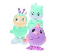 VANZACK 3pcs Adorable Clockwork Animal Wind Up for Portable and Childrens Includes Chick Bee and Squirrel for Indoor Play and Coordination Development Random Color