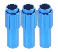 VANZACK 3Pcs Aluminum Alloy Bicycle Gear Adjuster Screws for Road and Folding Bikes Blue Bike Brake Cable Thumb Shifter Inline Derailleur and Brake Lever Adjuster Compatible with
