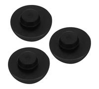 VANZACK 3pcs Black Silicone Tongue Drum Foot Pads Non-slip Stable Support Accessories Easy to Install for Ethereal Drum Musicians