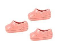 VANZACK 3pcs Ceramic Hamster Food and Water Bowl Cute Shoe-shaped Pet Dish for Small Animals Safe and Feeding Container for Hamsters Easy to Clean