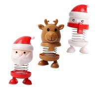 VANZACK 3Pcs Christmas Shaking Head Dolls Car Ornament Spring Bobblehead Desktop Home Decor Random Style
