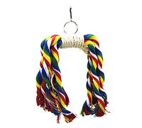 VANZACK 3pcs Colorful Cotton Rope Chewing Toy for Birds Durable Parrot Molar Supplies to Keep Caged Birds Engaged and Happy for Budgies Cockatiels and Macaws