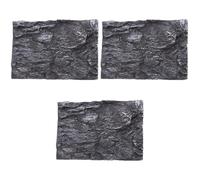 VANZACK 3pcs D Reptile Background Rock Board Pu Tank Decor